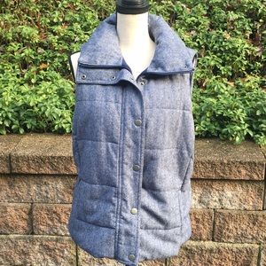 Old Navy Wool Tweed Puffer Vest